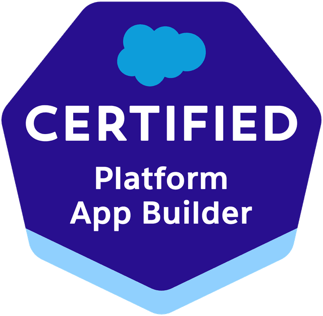 Salesforce Certified Platform App Builder badge