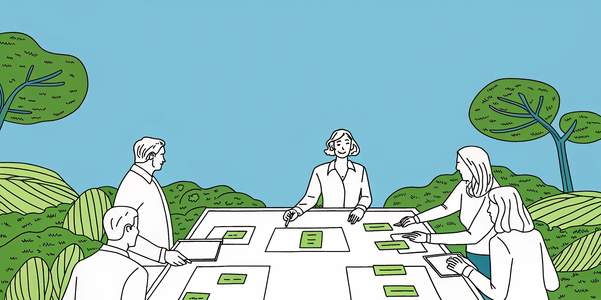 Salesforce consulting team reviewing milestones in a results-based framework