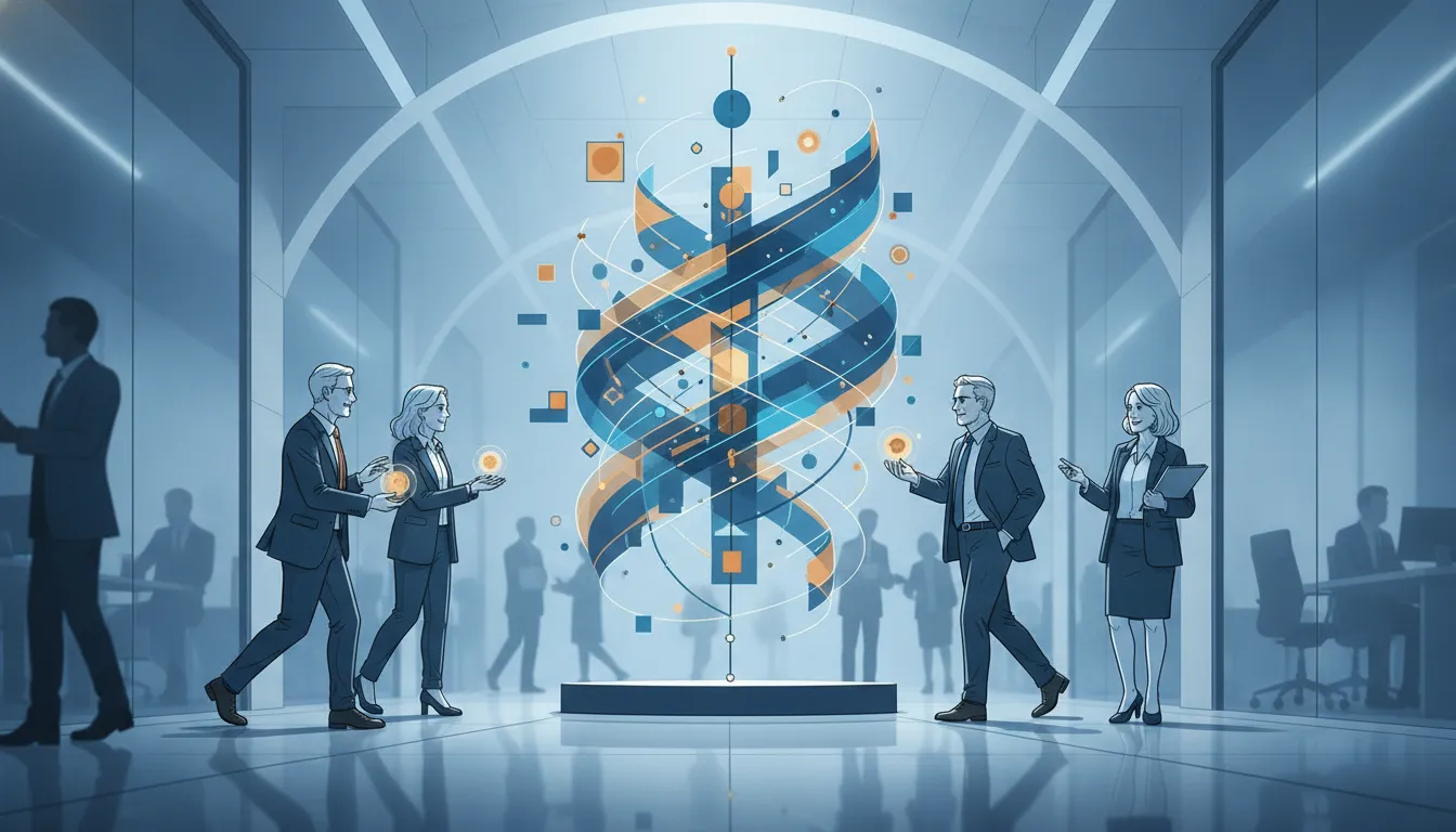 Financial services leaders reviewing an integrated origination process