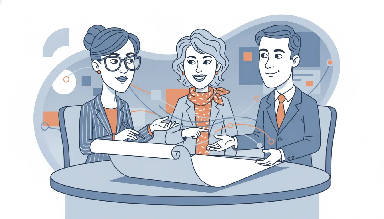 Financial services leaders reviewing governed prospect segmentation